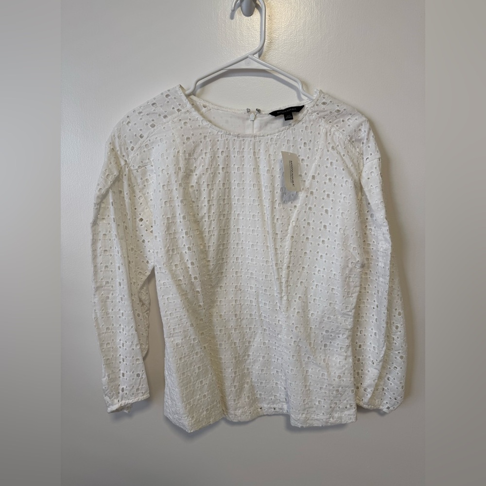 NWT- Banana Republic Eyelet Blouse